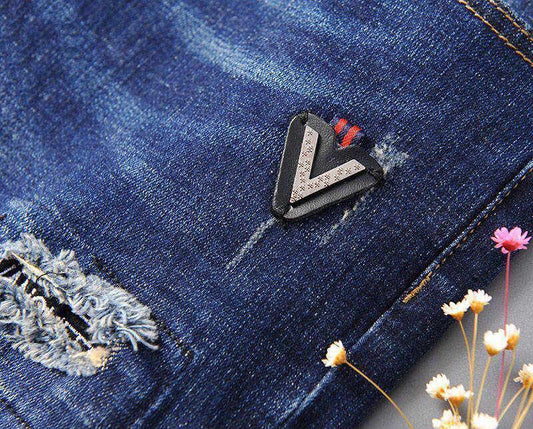 Women's Retro Ripped Jeans High Waist