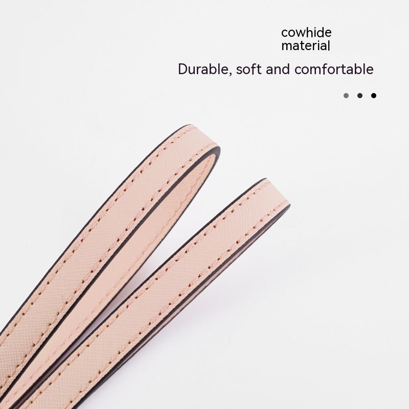First Layer Cowhide Buckle-free Shoulder Strap Suitable For Vegetable Basket Shoulder Strap Small Tote Bag Leather Bag Strap Replacement