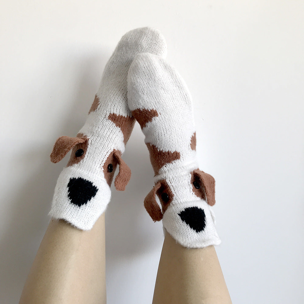 Three Dimensional Cartoon Animal Warm Home Woolen Socks