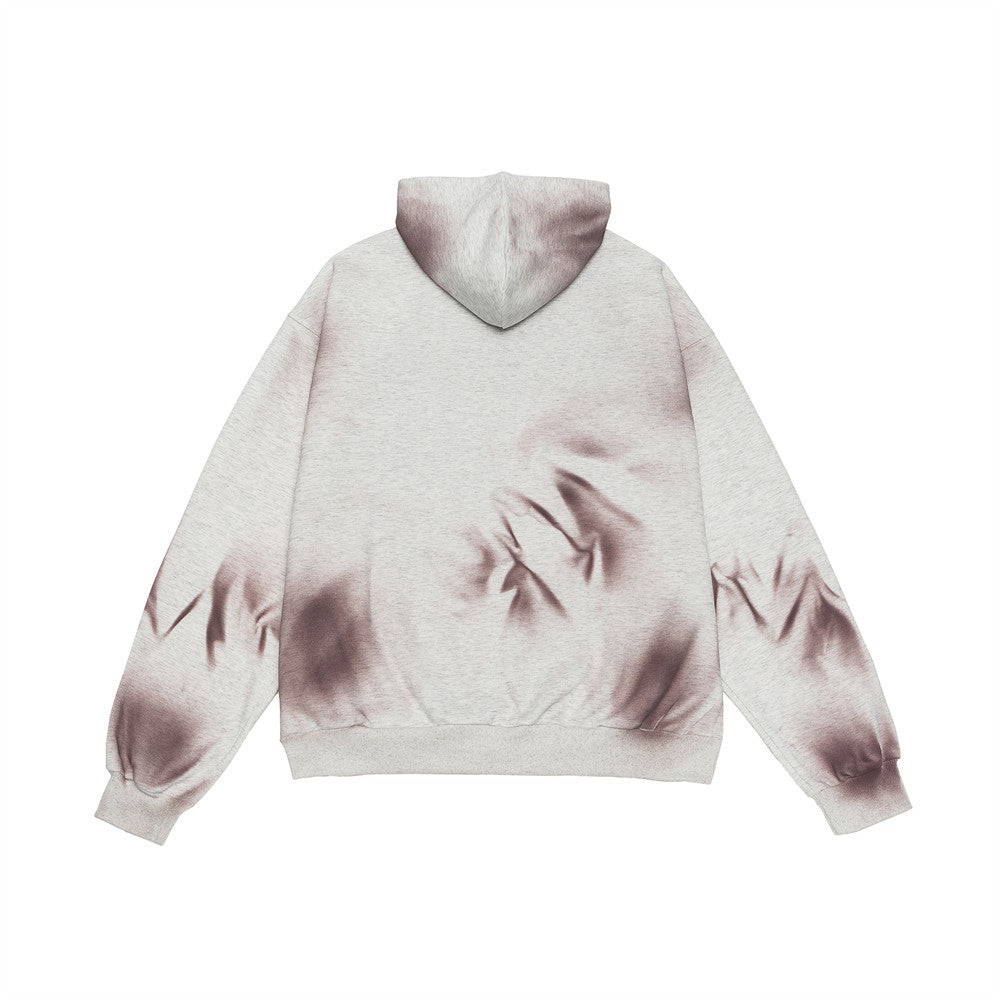 Spray Painting Tie-dyed Turtleneck Hooded Sweater Men's Loose Casual