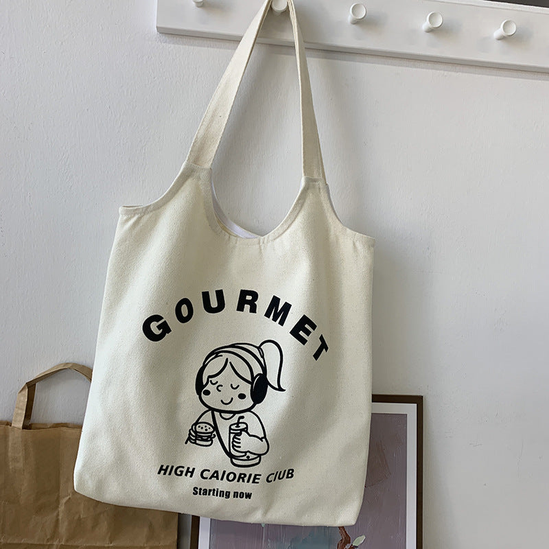 Insimple Handheld Printed Canvas Bag