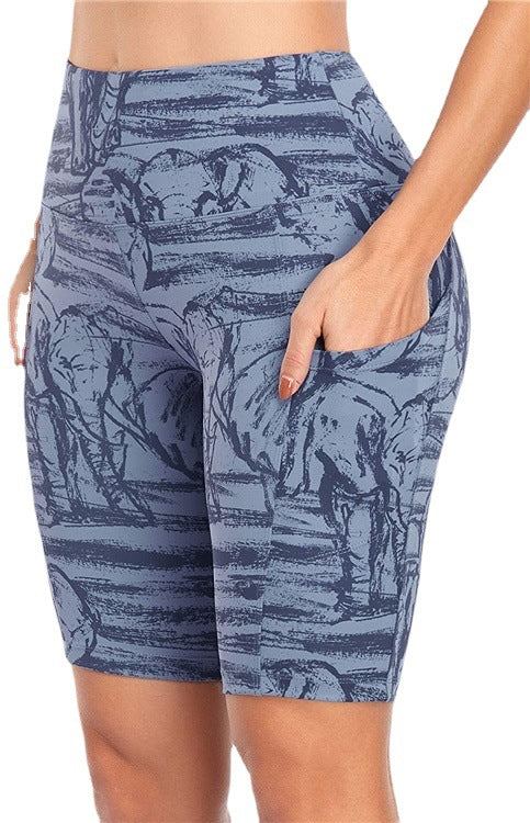 Women's Fashion Printed Short Lifting Arm Base Shorts