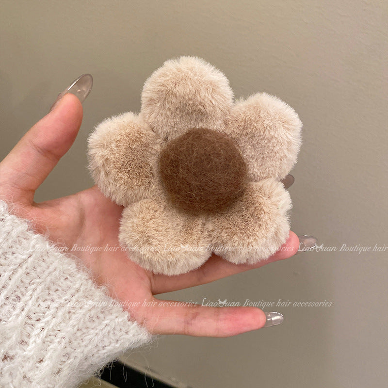 Plush Barrettes Women's High Sense