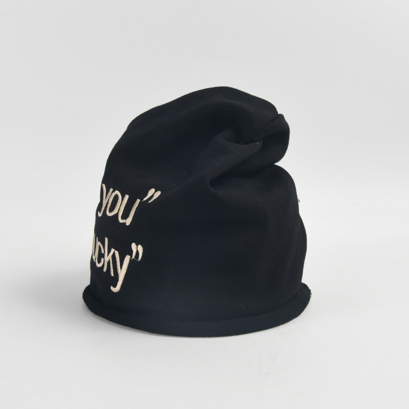 Stylish Oversized Beanie With Chic Letter Embroidery