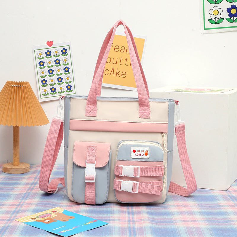 Elementary School Students' One Shoulder Art Bag, Boys' And Girls' Study Bag