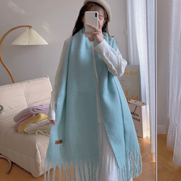 Fashion Long Shawl Student Solid Color Versatile Scarf