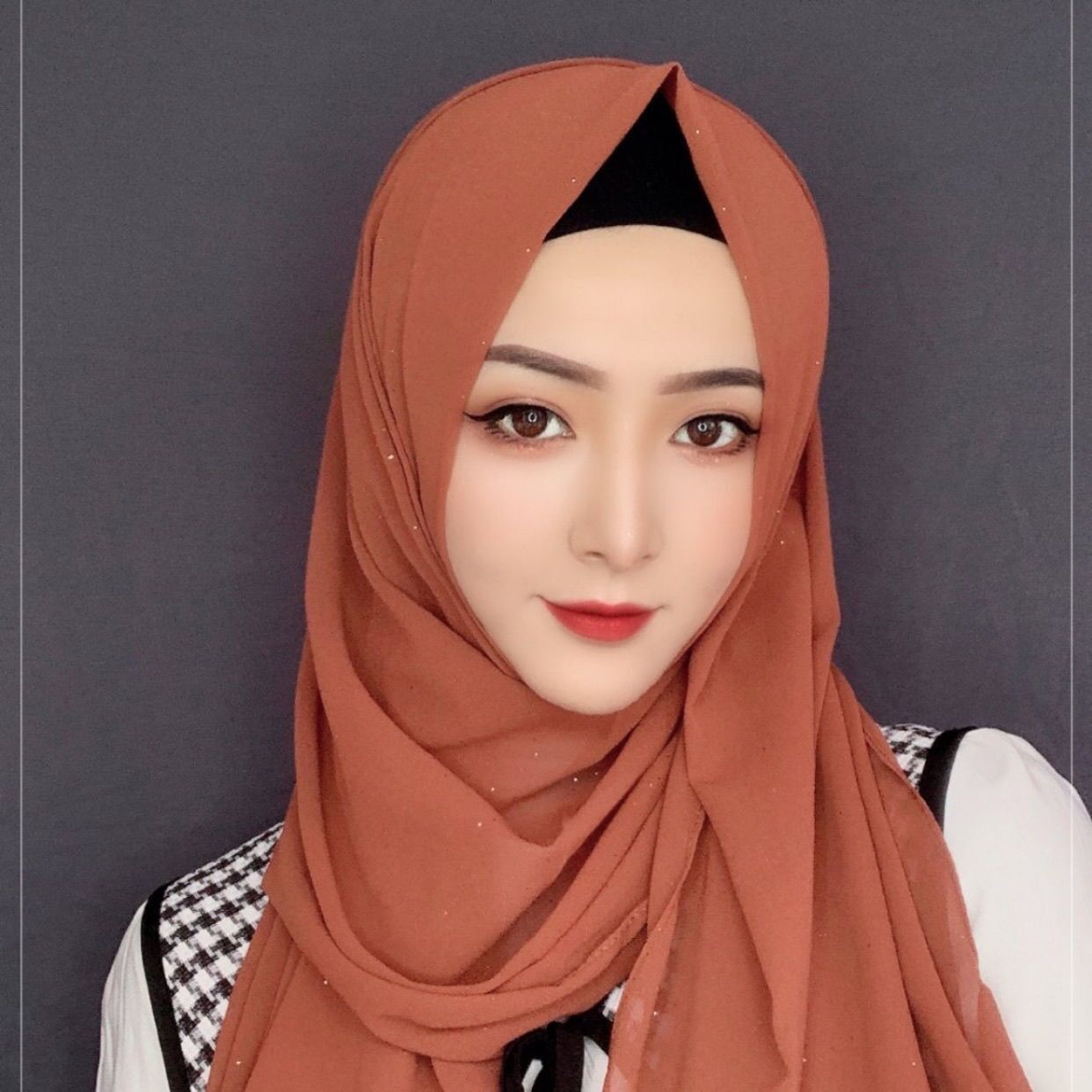 Fashion Simple Golden Chiffon Long Scarf