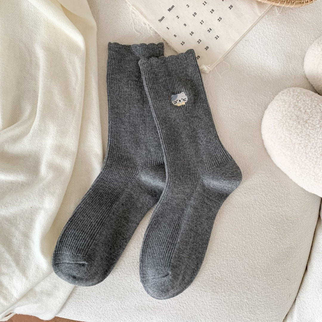 Autumn Winter Faux Wool Thick Womens Socks