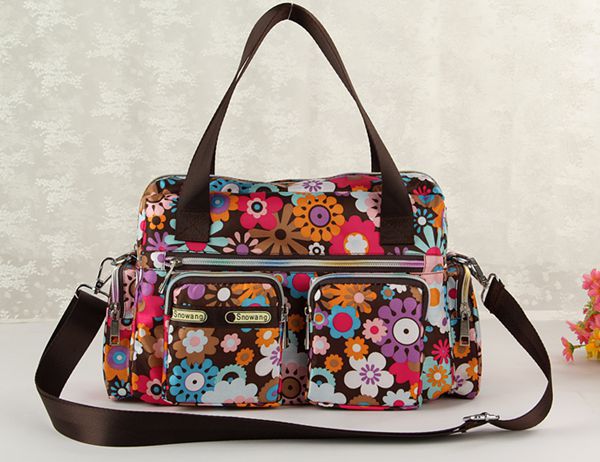 Women's  Flower Cloth Waterproof Portable Shoulder Messenger Bag