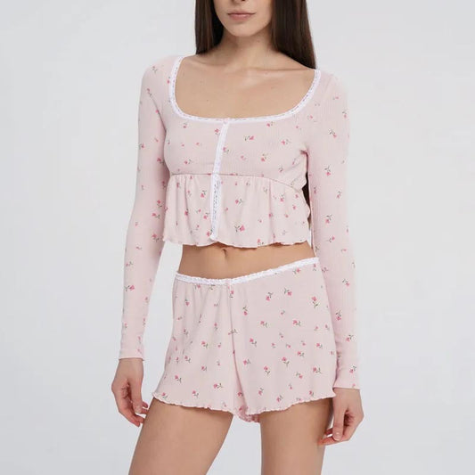 European And American-style Fashionable Womens Loungewear Set