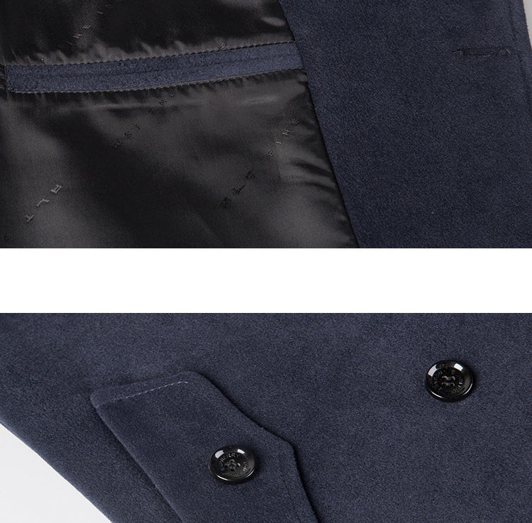Slim Wool Coat Super Long British Business Casual Handsome Coat