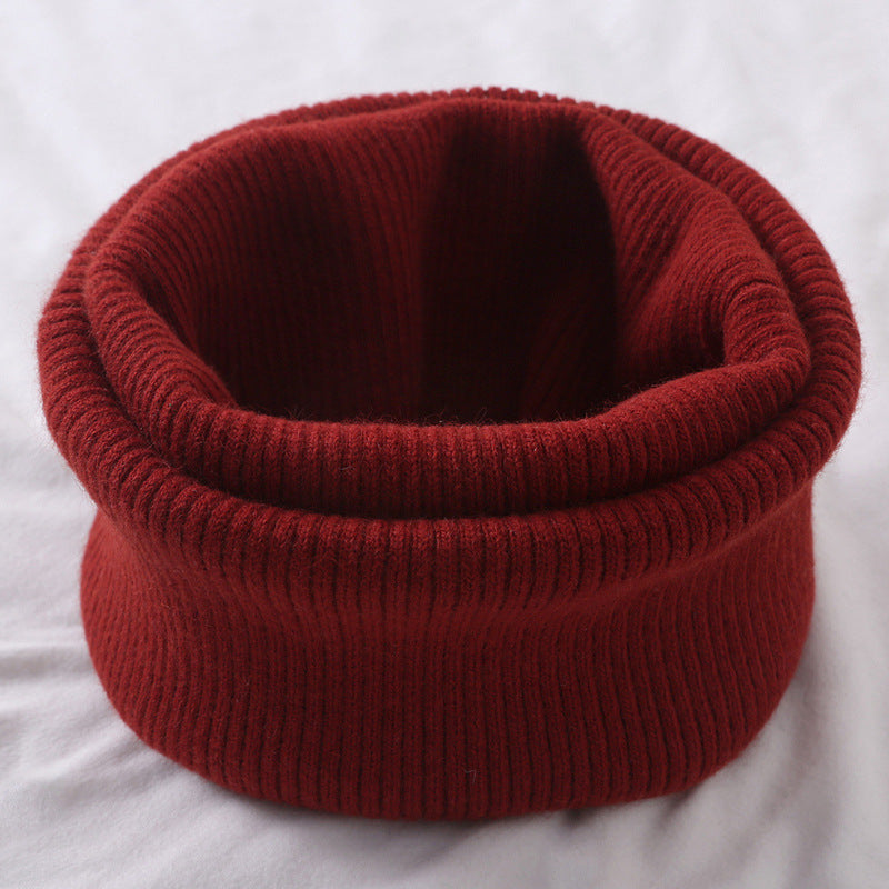 Wool Neck Warmer Knitted Scarf