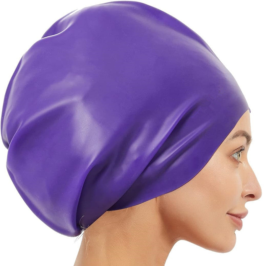 Waterproof Not Squeezing Head Extra Large Silicone Ear-protecting Swimming Cap