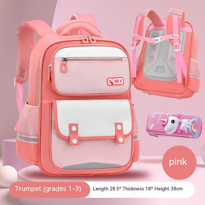 Primary School Student Schoolbag Lightweight Spine-protective Burden Reduction Large Capacity