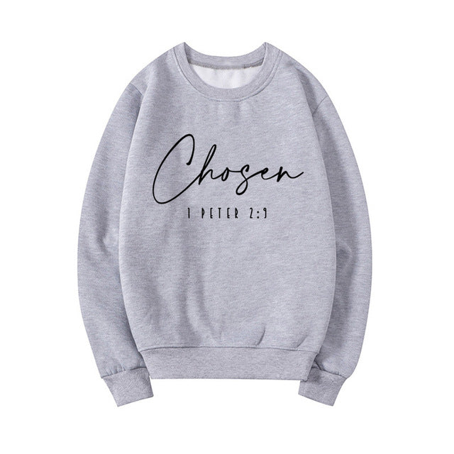 Kvinders langærmet pullover med blomsterprint