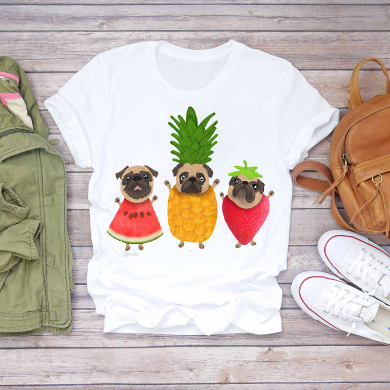 Women's Fashionable Printed Short-sleeved T-shirt