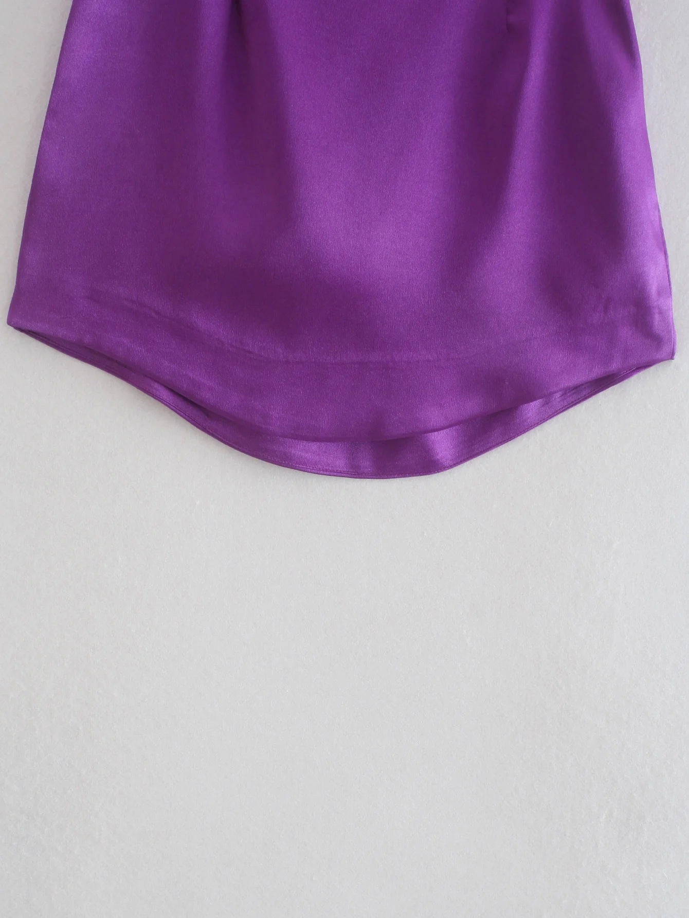 New Purple Glossy Texture Mini Skirt Women's Skirt