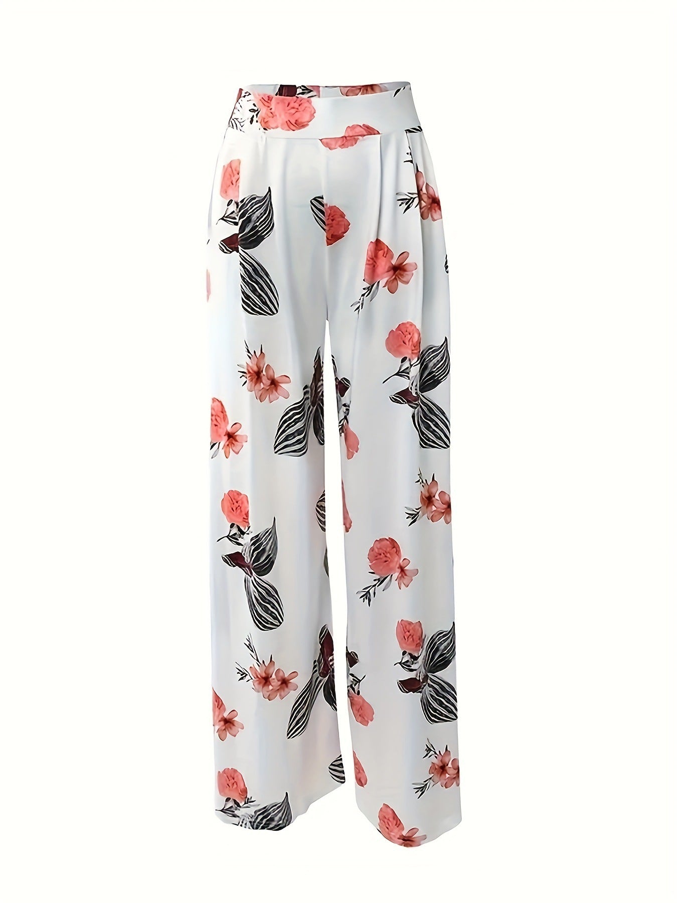 Women's Flower Print Loose Trousers