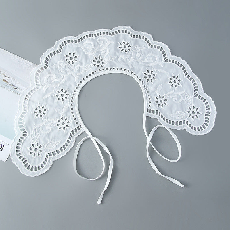 Embroidered Bow Tie Lace Bow Decorative Fake Collar