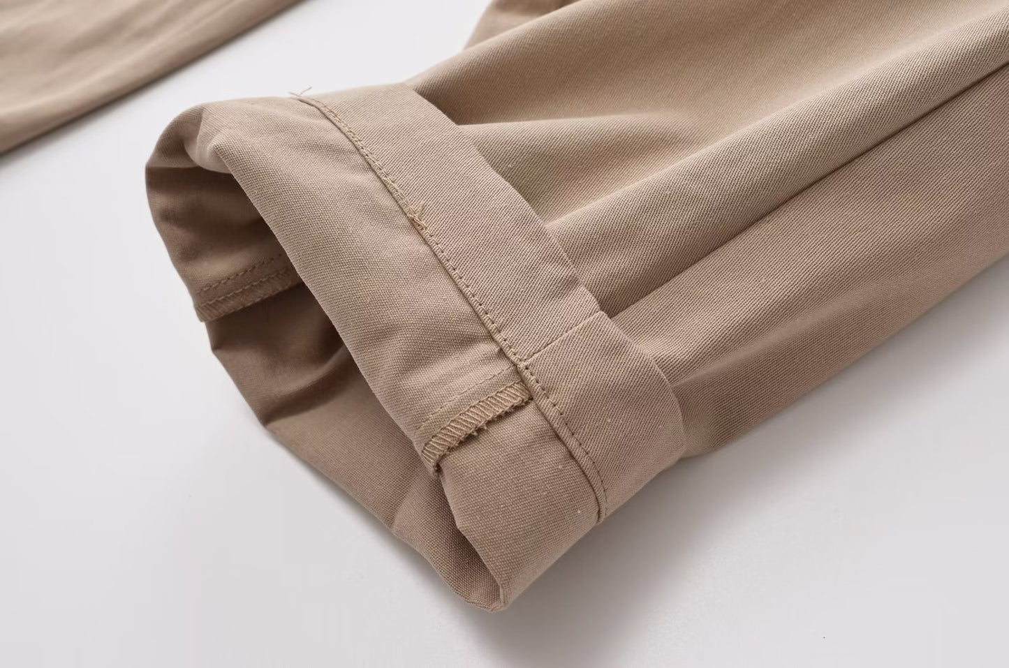 Women's Solid Color With Belt Casual Trousers