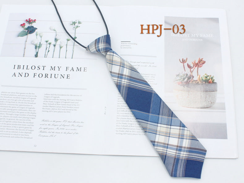 Japanese College Jk Plaid Tie Free Style
