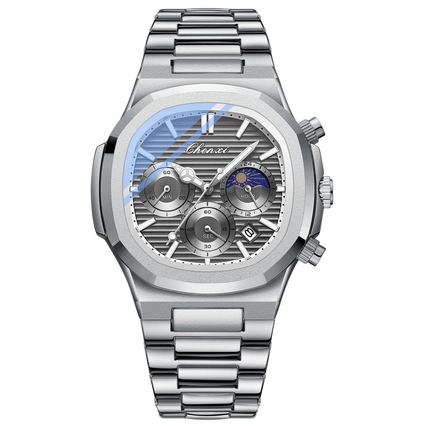 Multifunction Men's Calendar Luminous Chronograph Quartz Watch