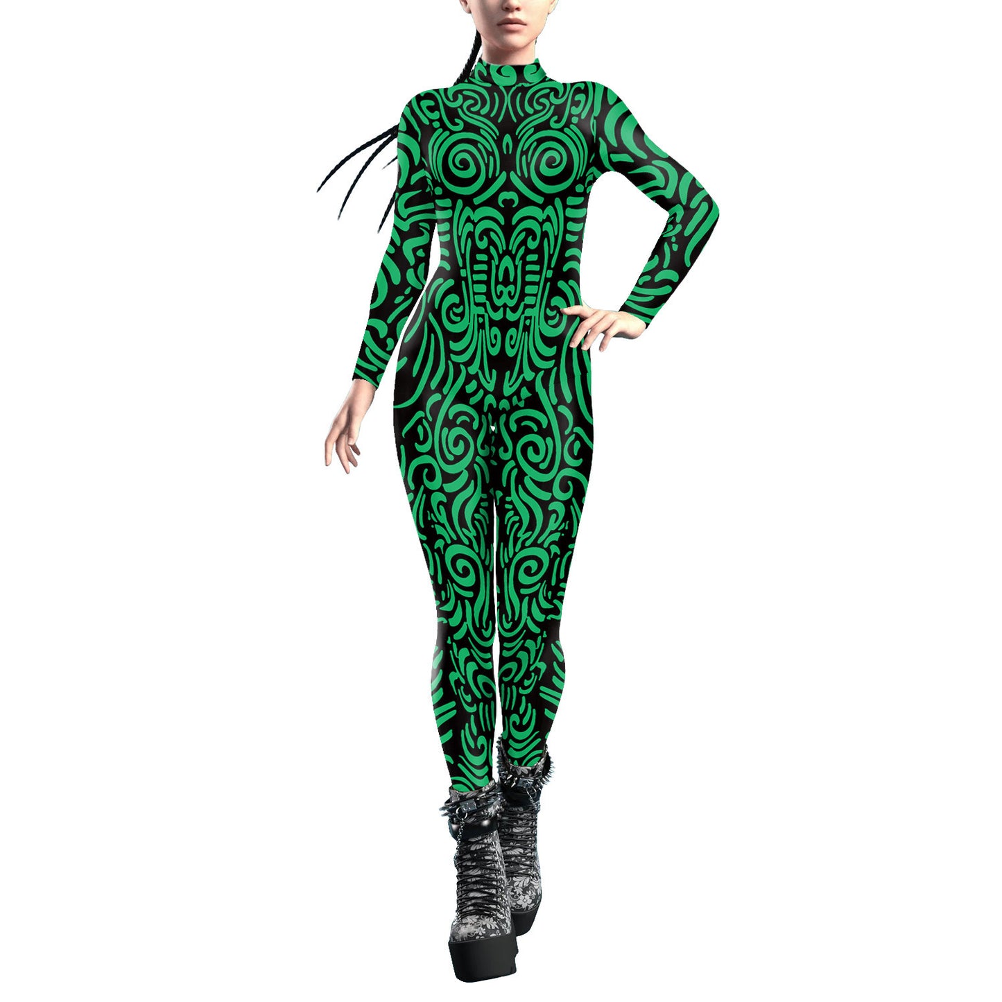 Women's Geometric Digital Printing Jumpsuit