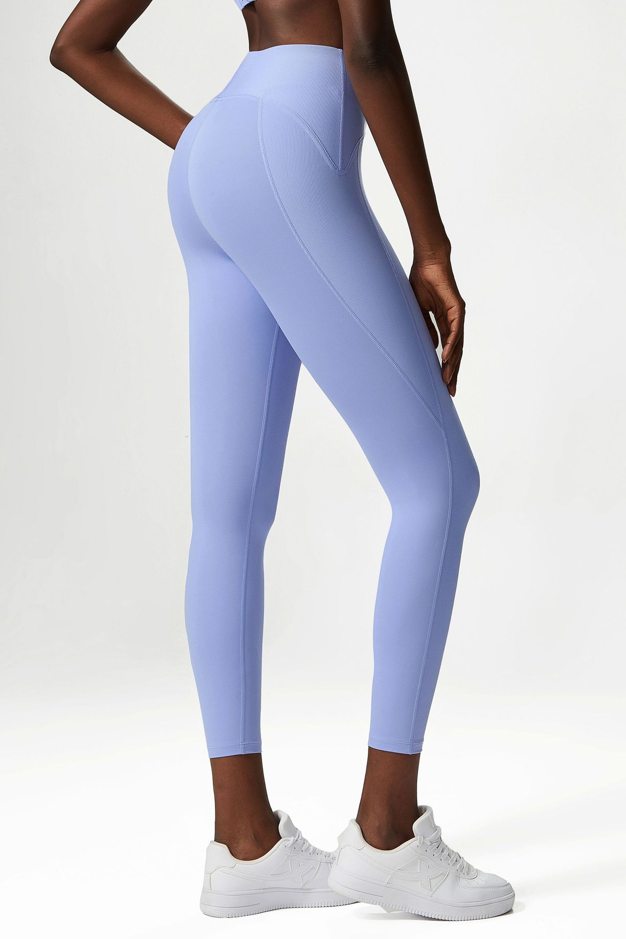 Anti-roll Peach Hip Fitness Sports Tights