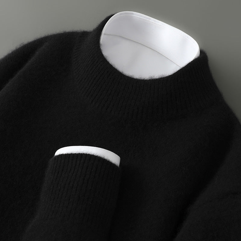 Men's Half-high Collar Thickened Loose Pullover