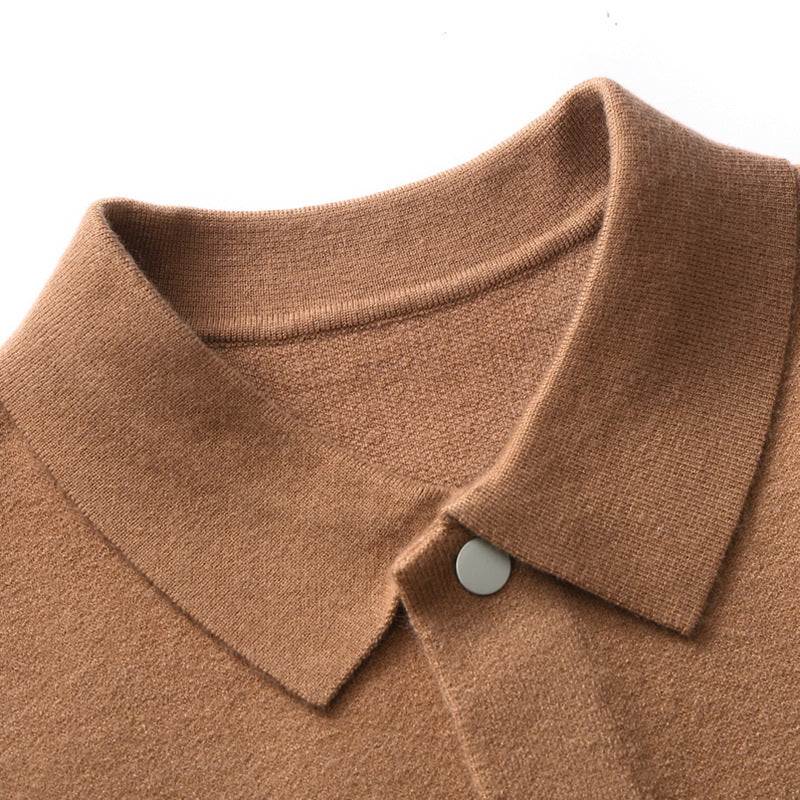 Men's Solid Color Cardigan Sweater Fashionable Jacket