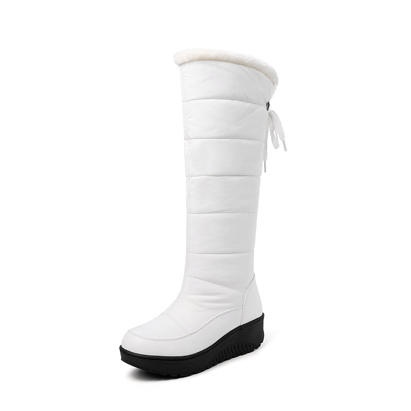 New Wedge-heel Casual Thick-fur High-top Snow Boots