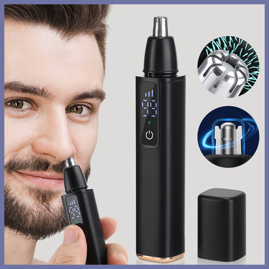 Men's Digital Display Three-gear Adjustment Electric Nose Hair Trimmer