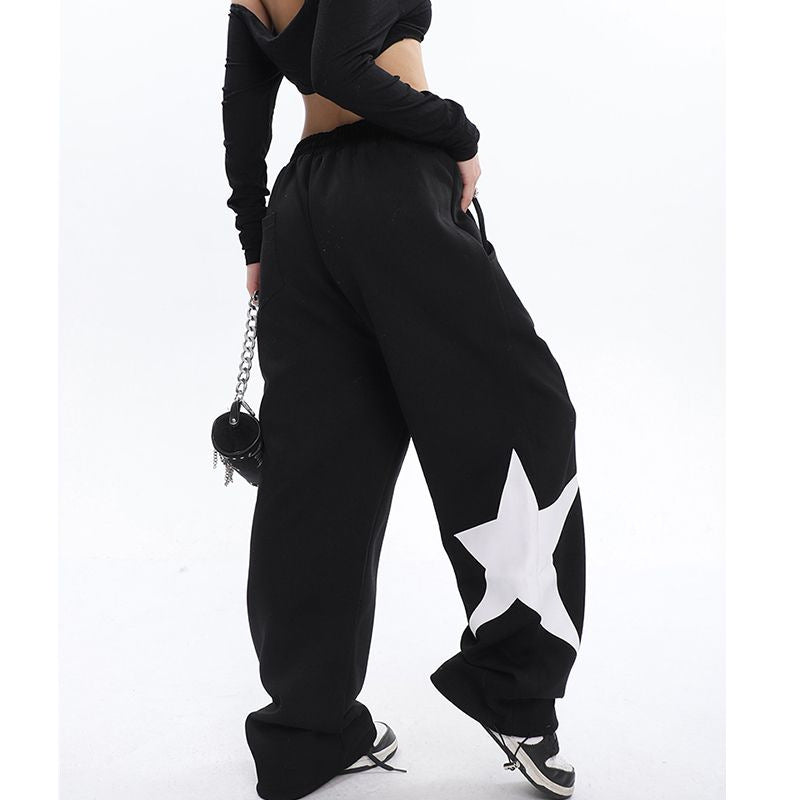 American Retro High Street Hiphop Hip Hop Print Track Sweatpants
