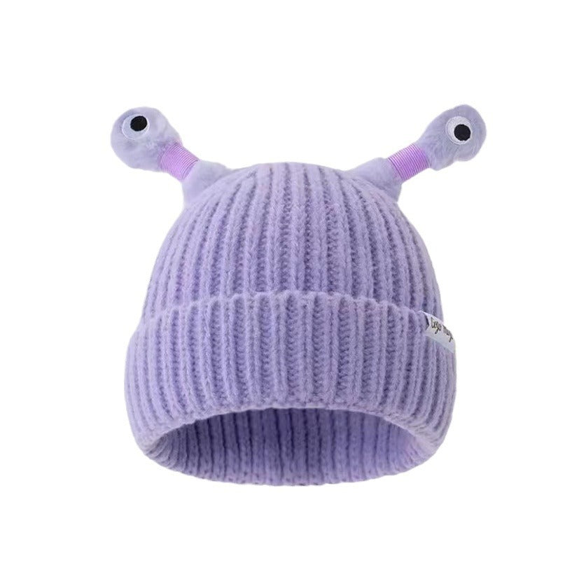 Cute Luminous Autumn And Winter Warm Ear Protection Wool Korean Cartoon Fashion All-matching Knitted Hat