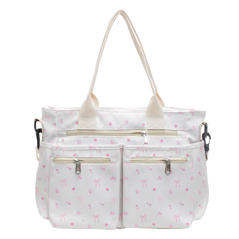 Retro Large Capacity Printed Tote Women's All-match Fashion Shoulder Bag