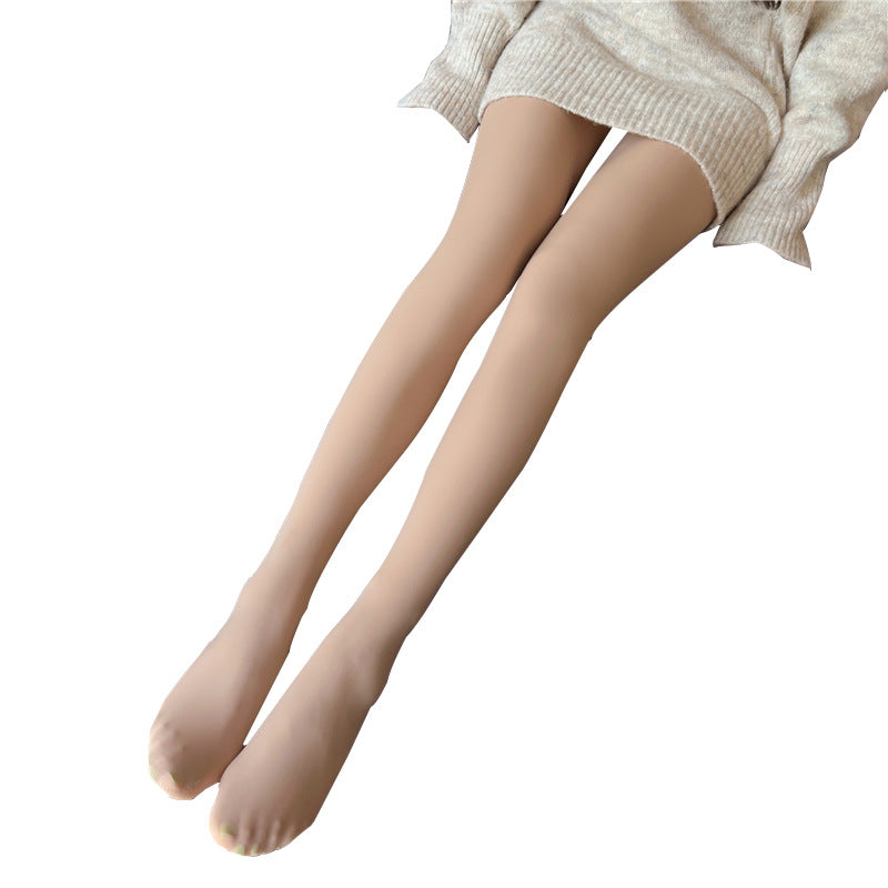 Nude One-piece Pants In Flesh Color Single-layer Bare Leg Pantyhose Female Leggings