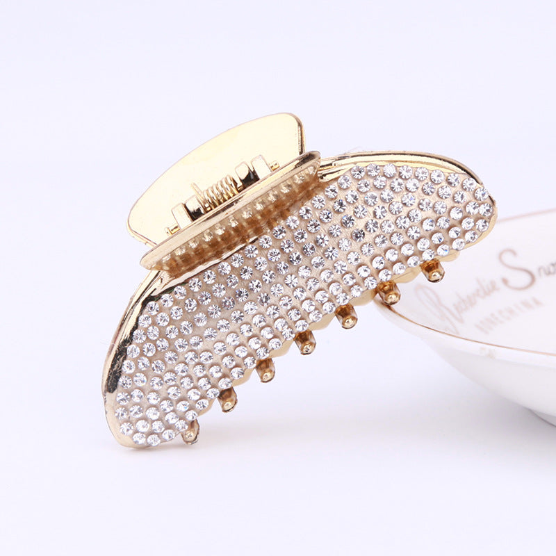 Enkel Elektrobelagt Perle Rhinestone Måneklips Barrergreb Mellem Plastikgreb
