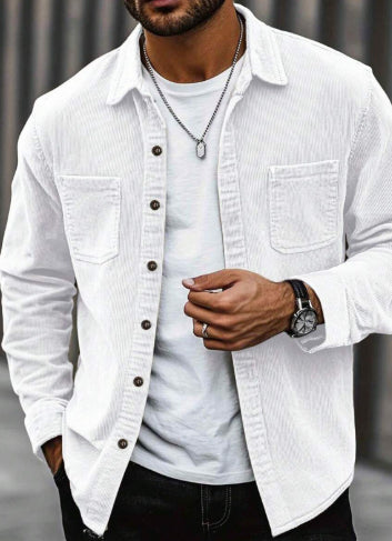 Corduroy Long Sleeve Casual All-matching Shirt Coat