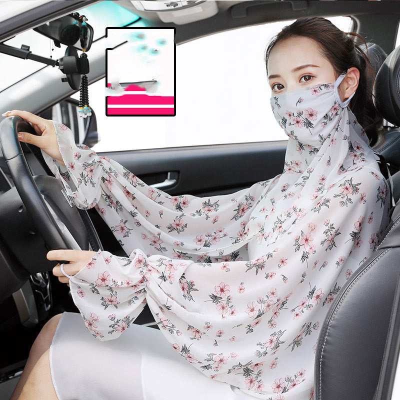 Sunscreen Gloves Female Summer Driving And Riding Thin And Long