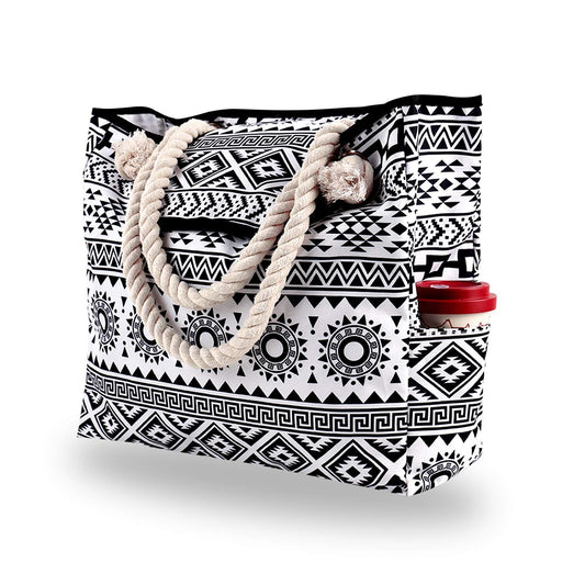 Large Capacity Crossbody Fashion Print Women's Canvas Beach Bag