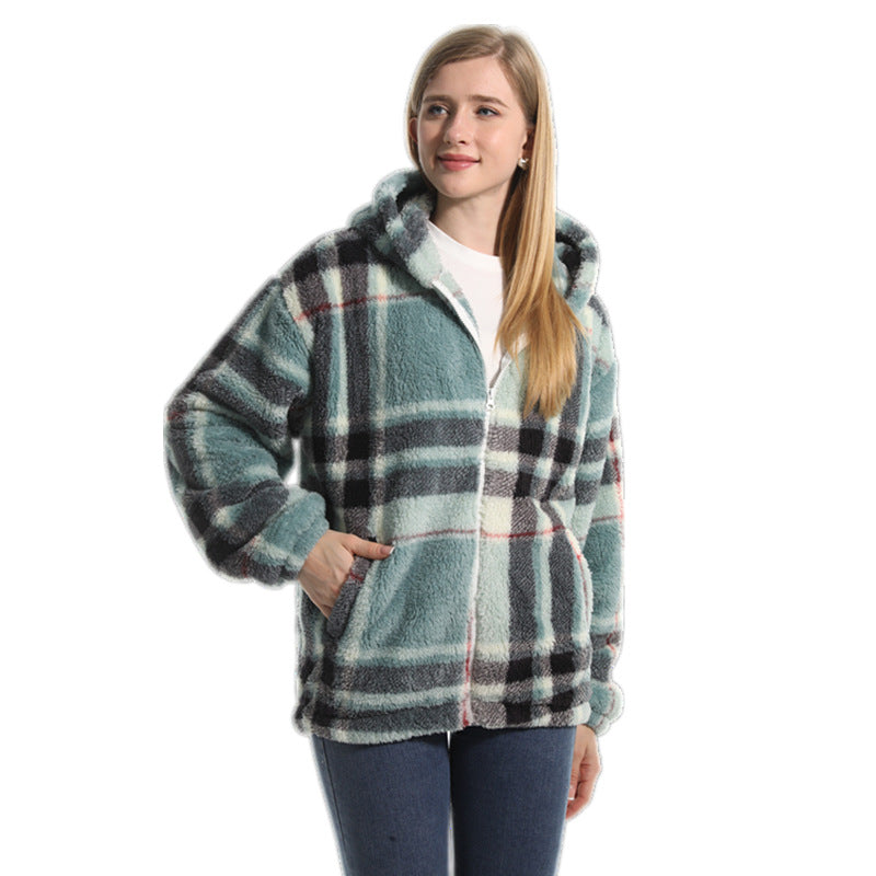Fleece-lined Thickened Hooded Jacket