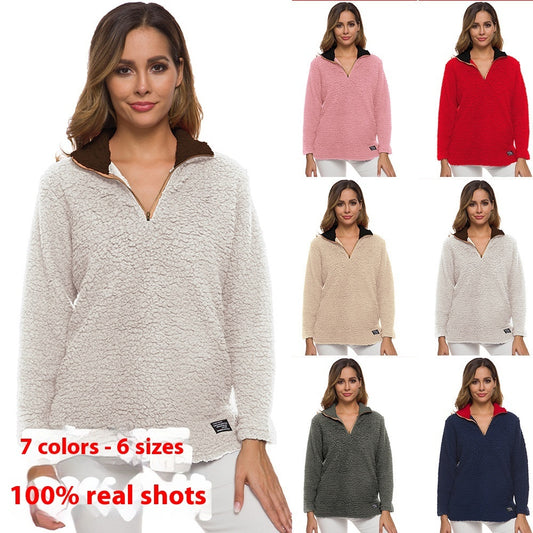 Dametrøje Varm Plys Plus Size