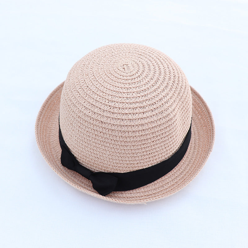 Women's New European And American Woven Bow Straw Hat