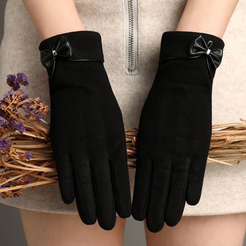 Bow Tie Touch Screen Warm Gloves