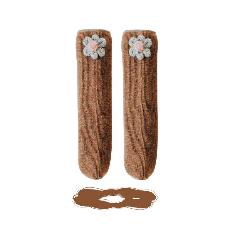 Children's Snow Socks Winter New Style Plus Velvet Thickening