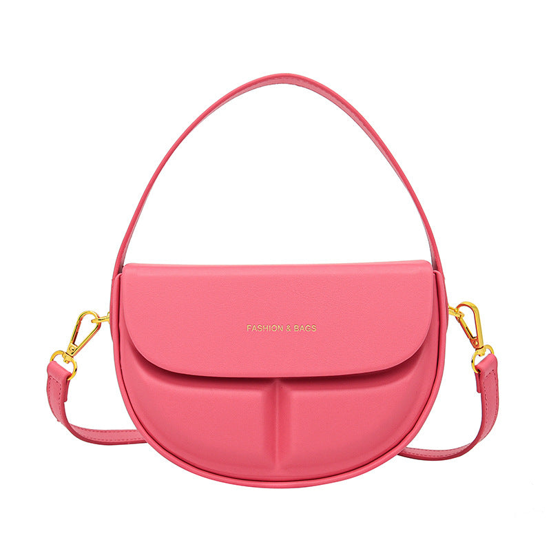 Advanced Texture Candy-colored One-shoulder Crossbody Handbag
