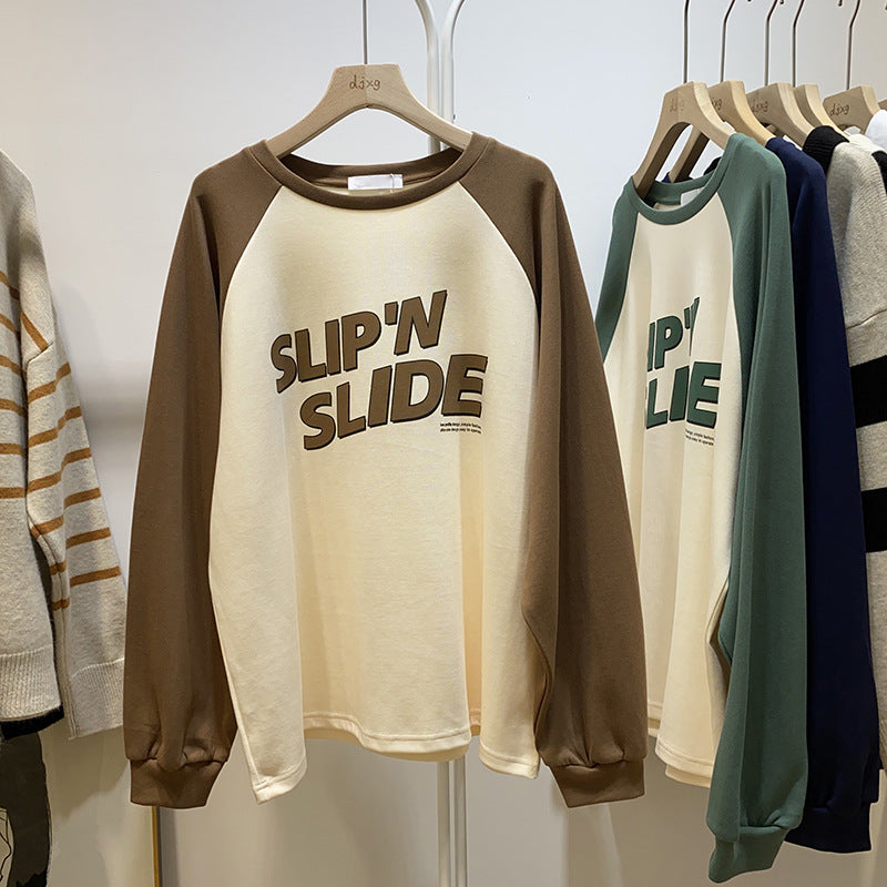 Slankende Langærmet Alsidig Raglan Top