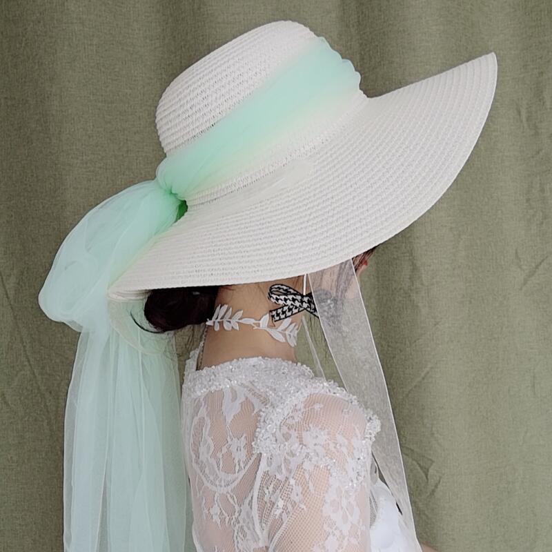 Women's Bow Exaggerated Mesh Hat