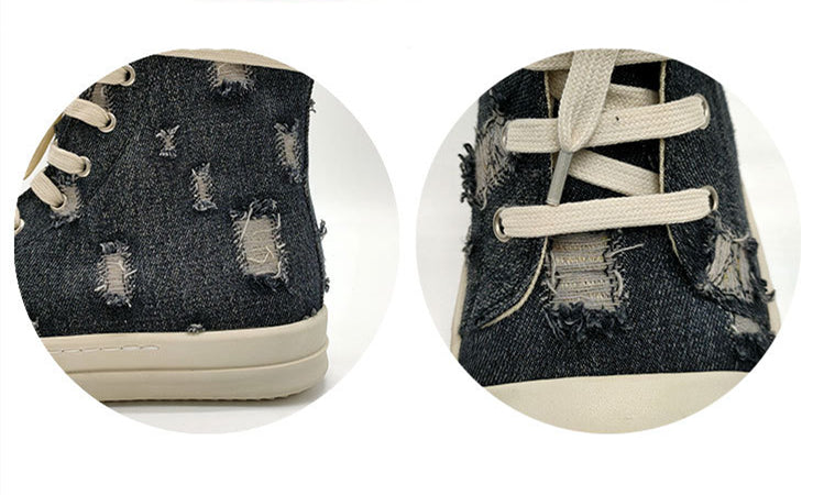 Ripped Denim Casual Canvas Shoes