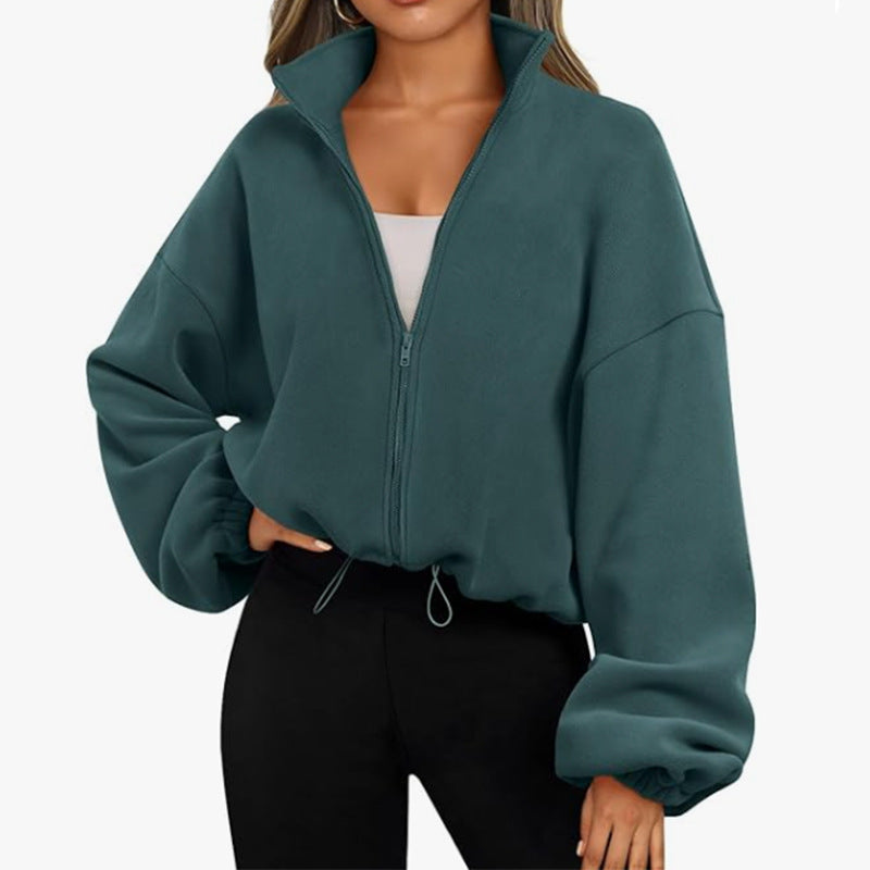 Løs Revers Cardigan Lynlås Sweater